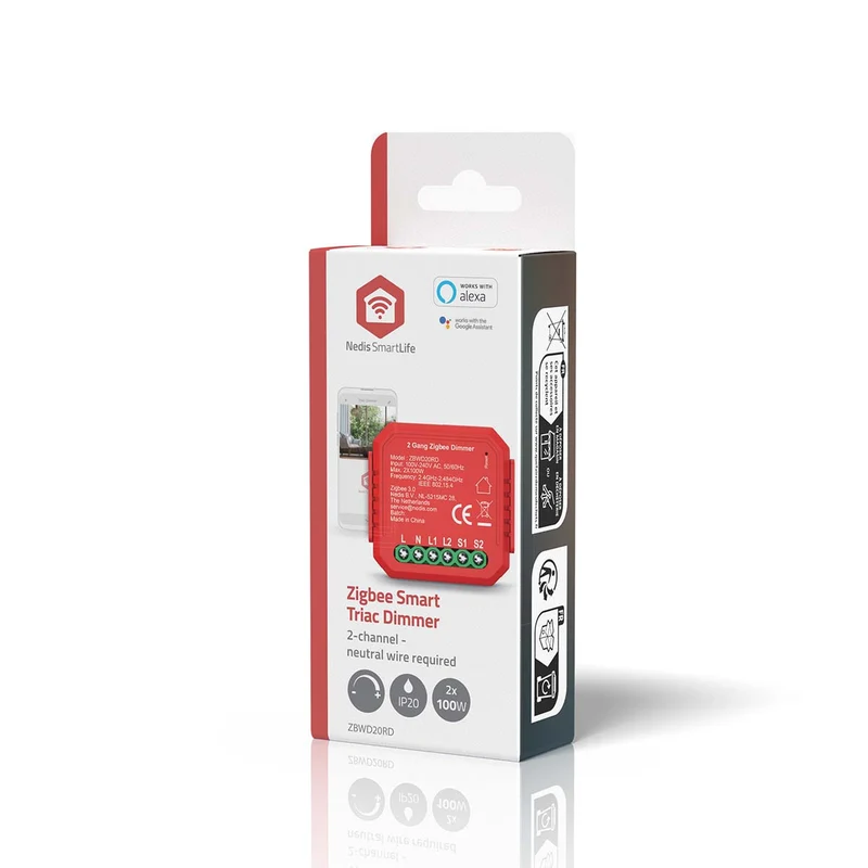 SmartLife inbouwmodule Zigbee 3.0 - Dubbele Triac Dimmer - 2 x 100W