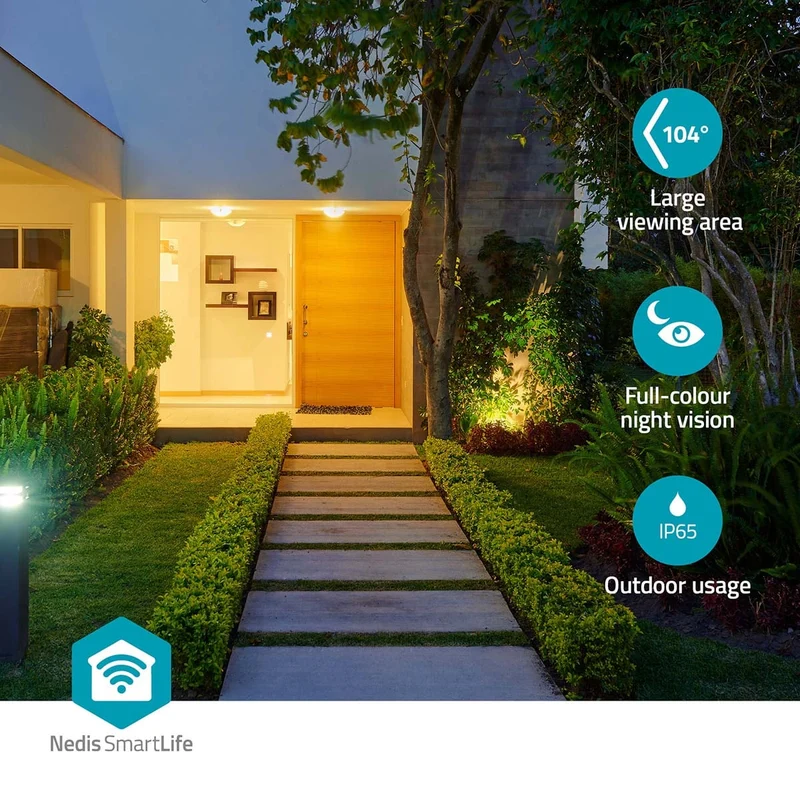 SmartLife Camera voor Buiten Spotlight - 3MP Full HD 1296p - Pan tilt
