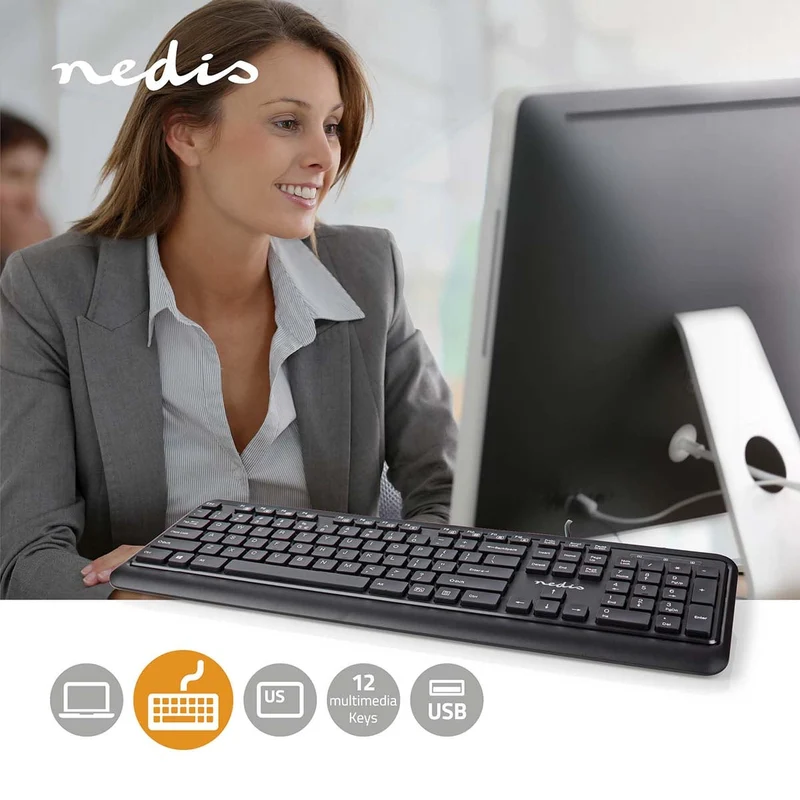 Bedraad Toetsenbord USB-A - Multimedia - QWERTY