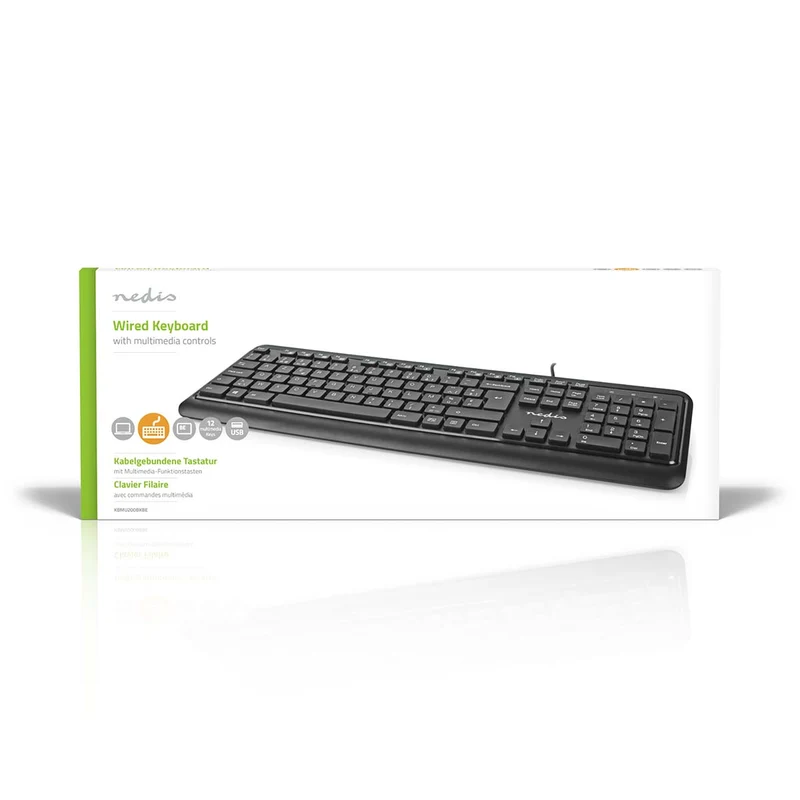 Bedraad Toetsenbord USB-A - Multimedia - QWERTY