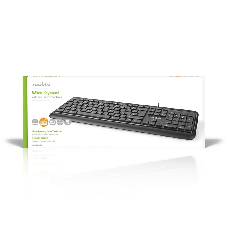 Bedraad Toetsenbord USB-A - Multimedia - QWERTY