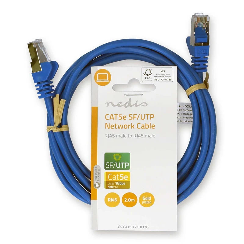 CAT5e Netwerkkabel SF/UTP - RJ45 Male - RJ45 Male