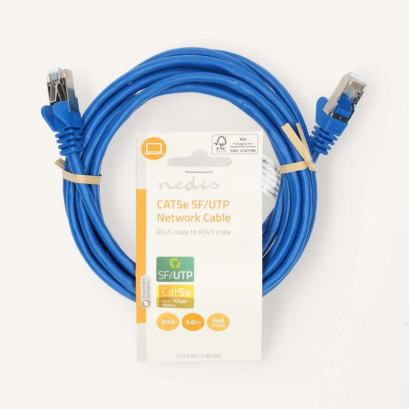 CAT5e Netwerkkabel SF/UTP - RJ45 Male - RJ45 Male