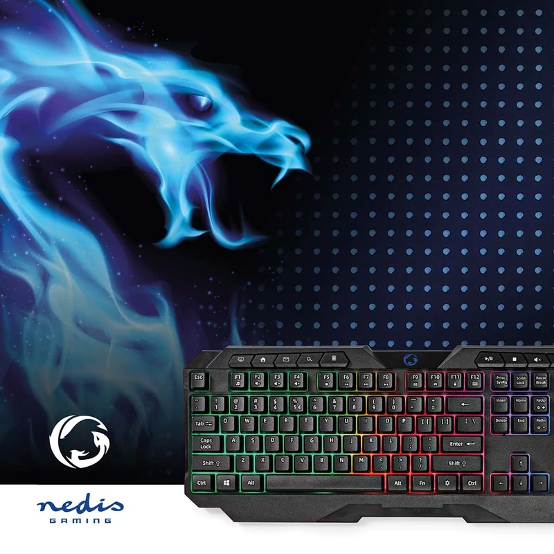 Bedraad Gaming Toetsenbord USB Type-A - Membrane Toetsen - LED