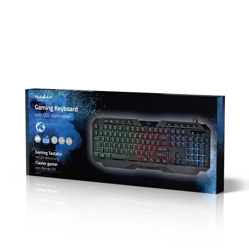 Bedraad Gaming Toetsenbord USB Type-A - Membrane Toetsen - LED