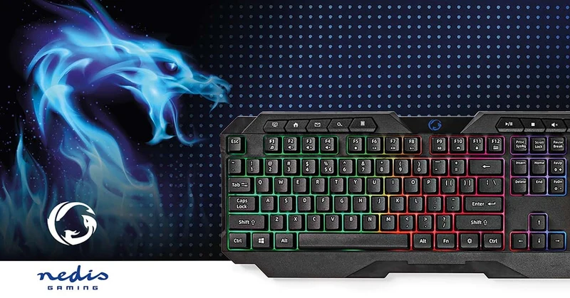 Bedraad Gaming Toetsenbord USB Type-A - Membrane Toetsen - LED