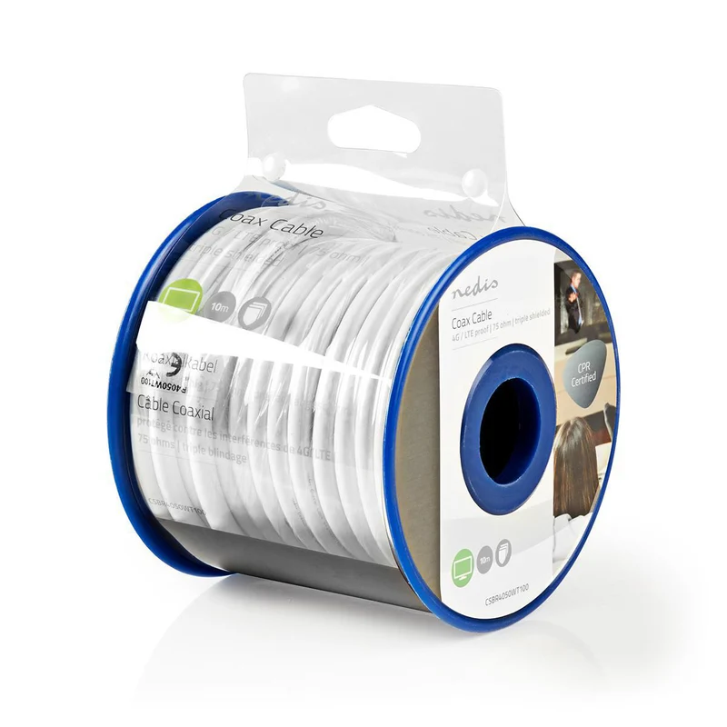 Coaxkabel op Haspel 4G / LTE Secure - 75 Ohm - Drievoudig Afgeschermd