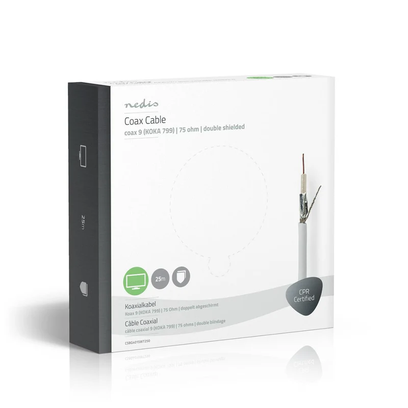Coaxkabel op Haspel RG59 - 75 Ohm - Dubbel Afgeschermd