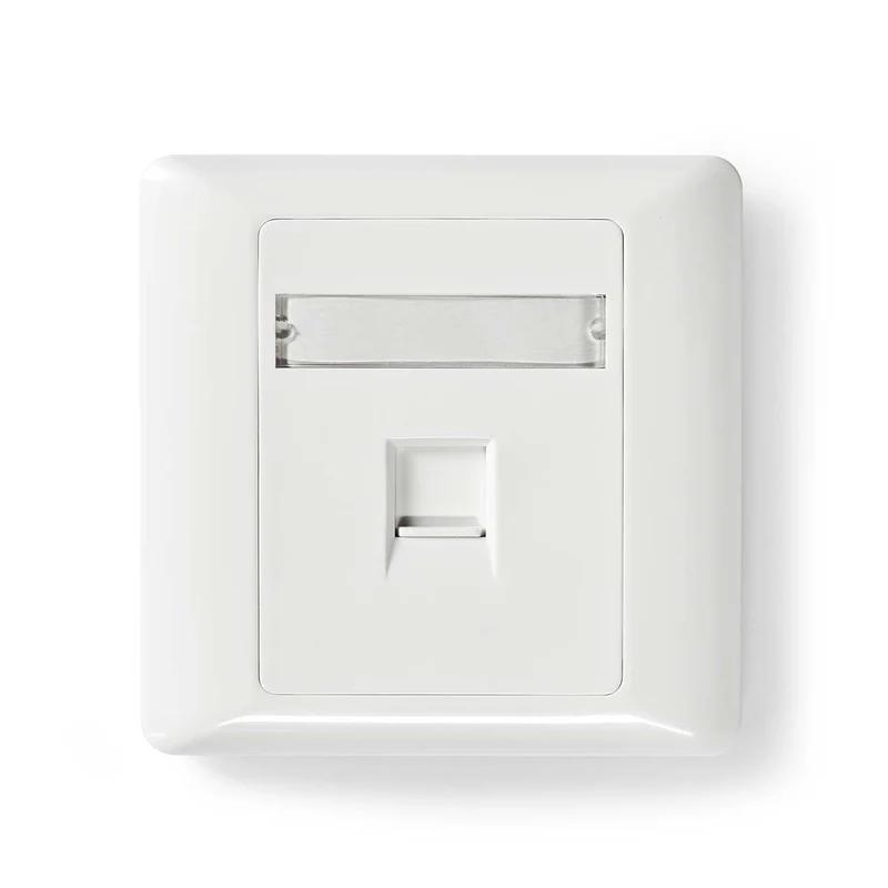 Netwerk Keystone-voorplaat Frontplaat RJ45 - ABS - Wit