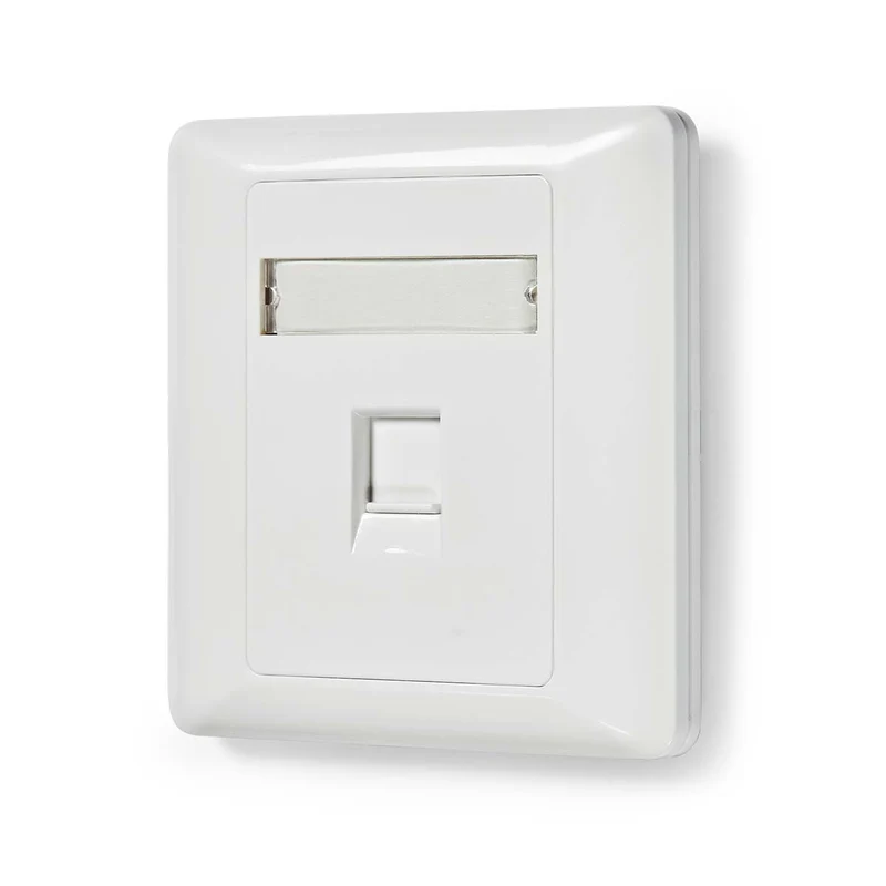 Netwerk Keystone-voorplaat Frontplaat RJ45 - ABS - Wit
