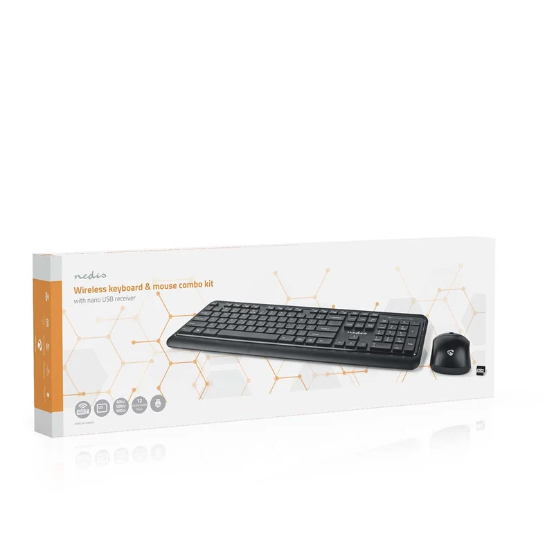 Muis en Toetsenbord - Set Draadloos - Muis- en toetsenbordverbinding: USB - 800 / 1200 / 1600 dpi