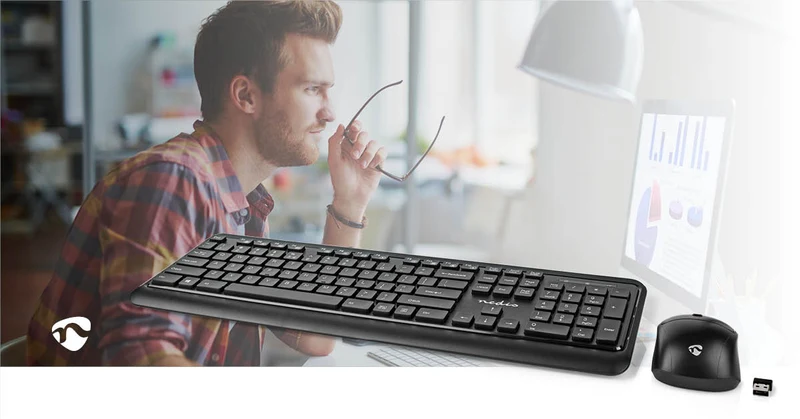 Muis en Toetsenbord - Set Draadloos - Muis- en toetsenbordverbinding: USB - 800 / 1200 / 1600 dpi
