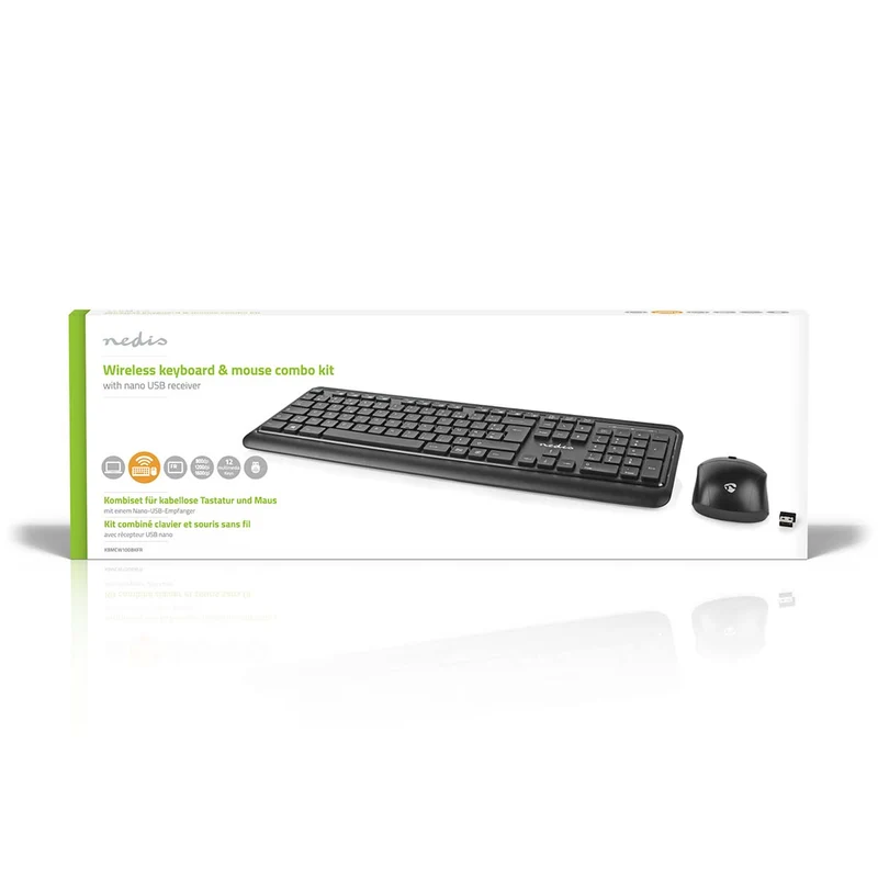 Muis en Toetsenbord - Set Draadloos - Muis- en toetsenbordverbinding: USB - 800 / 1200 / 1600 dpi
