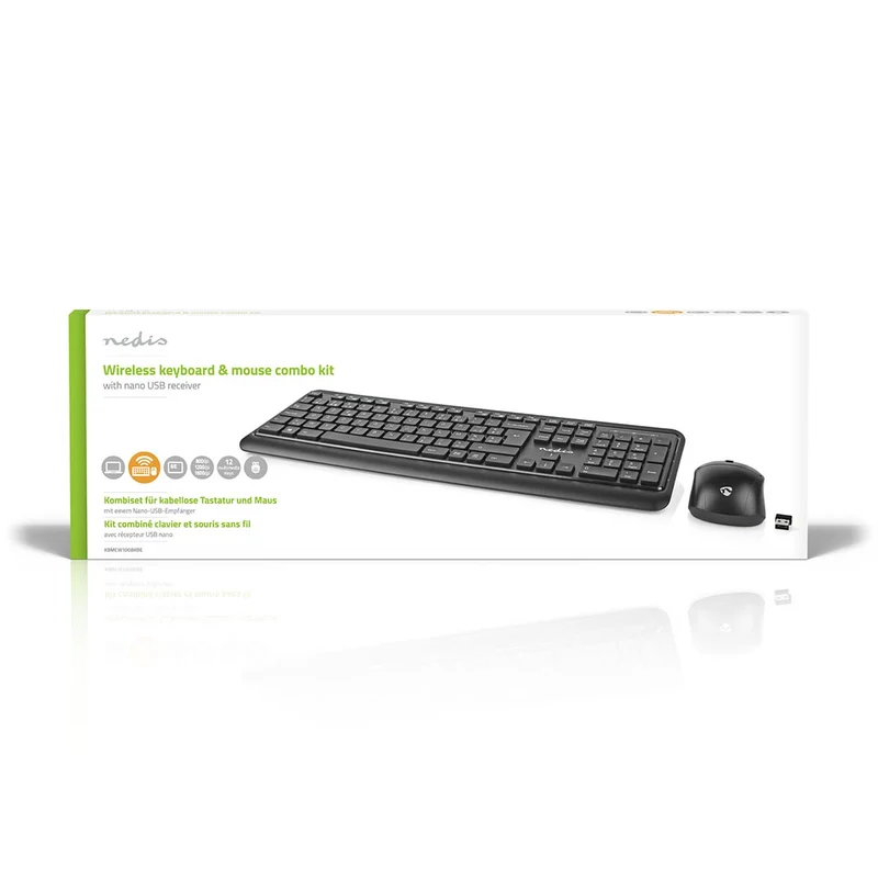 Muis en Toetsenbord - Set Draadloos - Muis- en toetsenbordverbinding: USB - 800 / 1200 / 1600 dpi