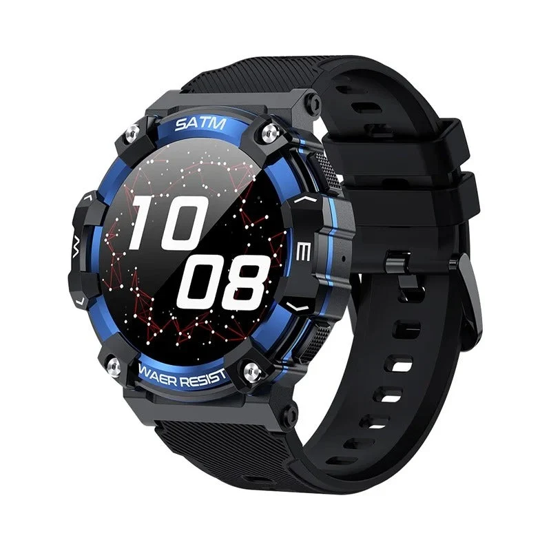 Robust smartwatch med militærdesign til udendørs aktiviteter