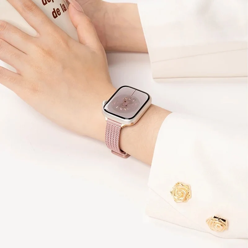 Ultra-tyndt armbånd i rustfrit stål til Apple Watch for elegant brug