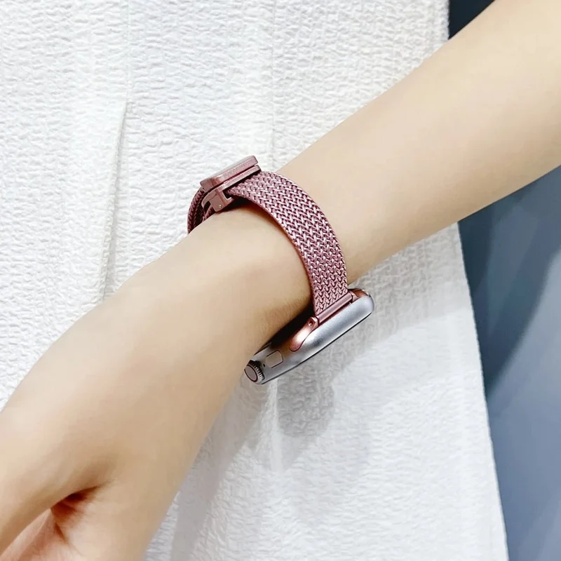 Ultra-tyndt armbånd i rustfrit stål til Apple Watch for elegant brug