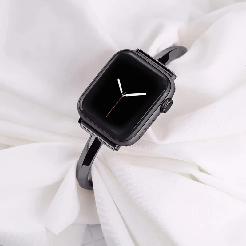 Elegante rustfrit stål armbånd til Apple Watch til daglig brug