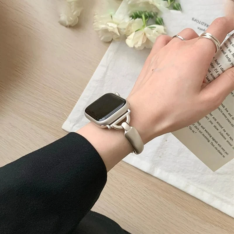 Elegant rustfrit stålarmbånd til Apple Watch til hverdag og fest