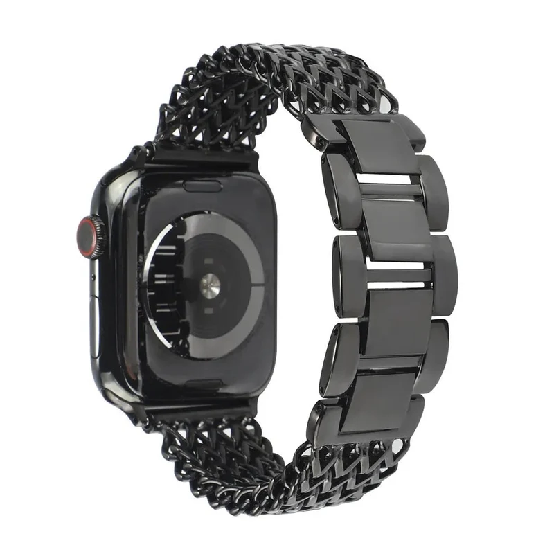 Elegant vævet armbånd i rustfrit stål til Apple Watch
