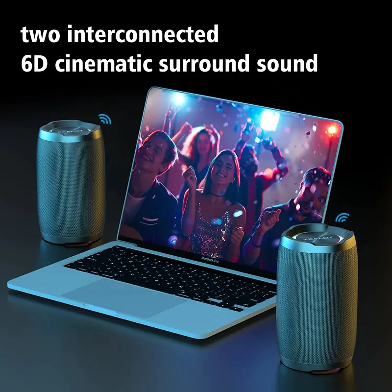 Zealot S49 Bluetooth Højttaler – 360° Lyd, 20W Effekt