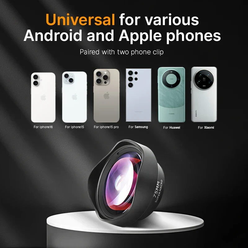 Ulanzi 75mm Makro Linse til Smartphones – Nærbillede Clip-On Kamera Linse