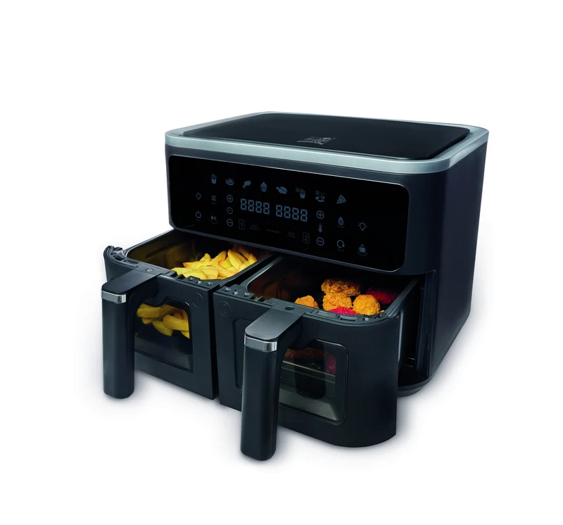 Fritel SnackTastic 8480 DUO Dubbel 9 l Fristående 2400 W Varmluftsfritös Svart