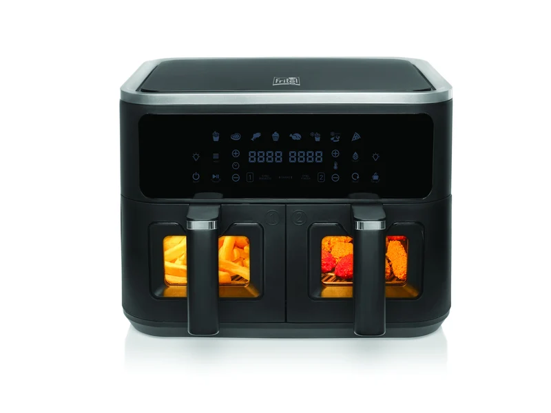 Fritel SnackTastic 8480 DUO Dubbel 9 l Fristående 2400 W Varmluftsfritös Svart