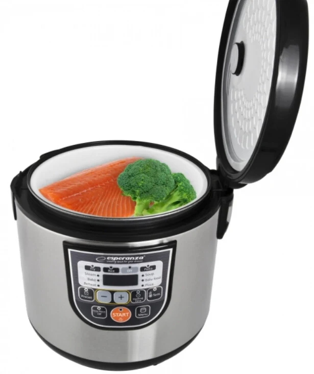 Esperanza EKG011 multicooker 5 l 860 W Svart, Rostfritt stål