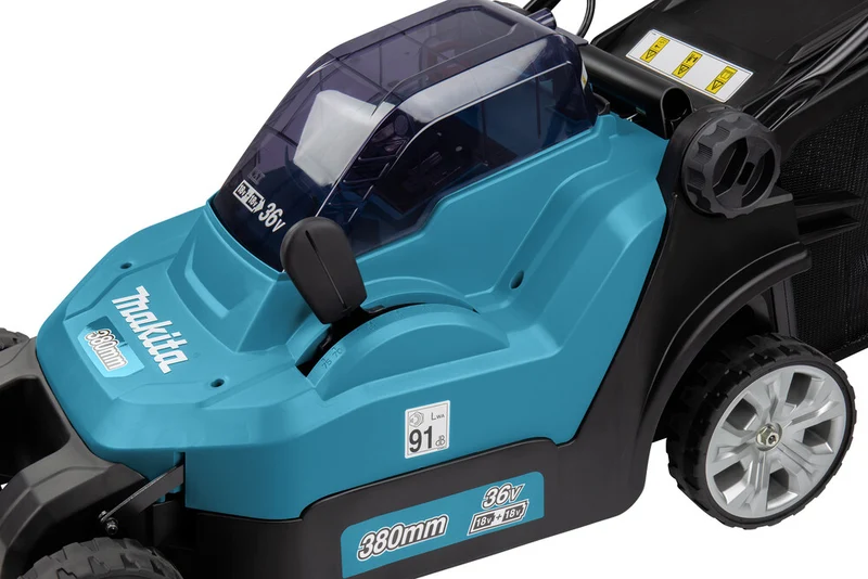 Makita DLM382PM2 gräsklippare Batteri Svart, Blå