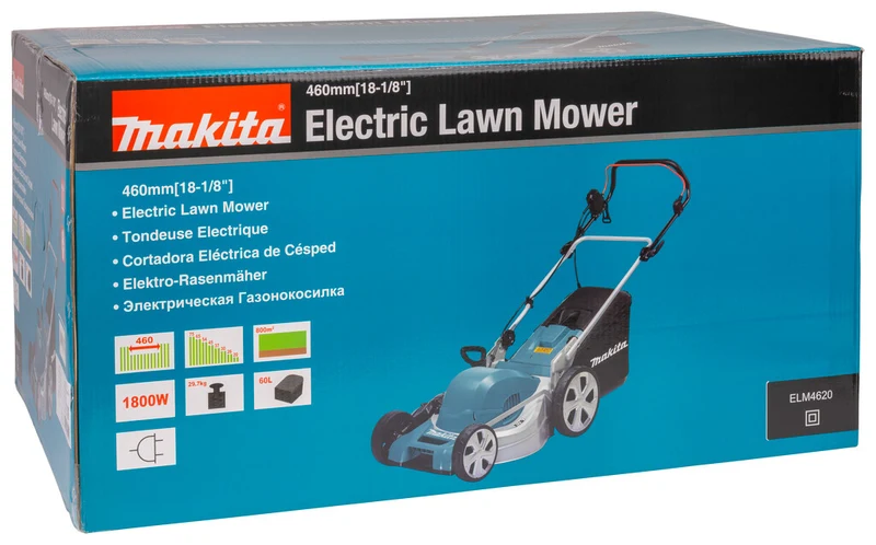 Makita ELM4620 gräsklippare AC Svart, Blå