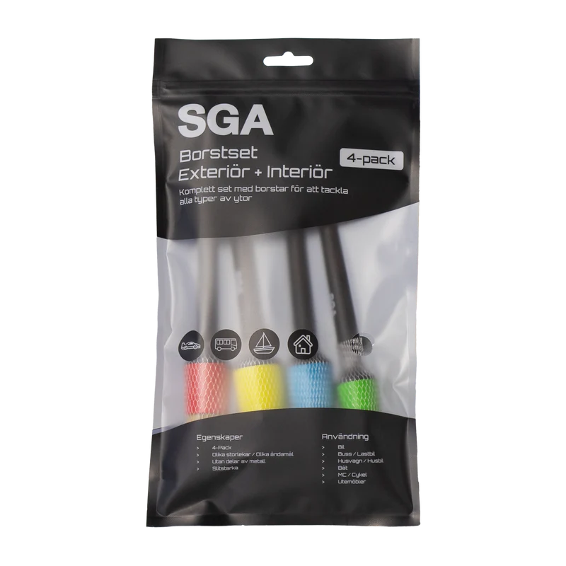 Rengöringsborste SGA Borstset 4-Pack