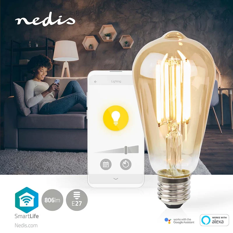 SmartLife LED Filamentlamp Wi-Fi - E27 - 806 lm