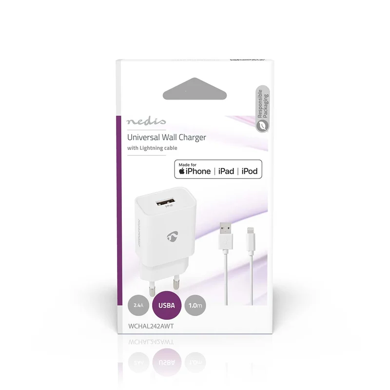 Oplader 12W - 1x 2.4A - Outputs: 1