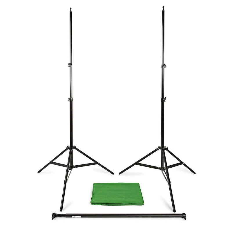 Set Achtergronddoeken voor Fotostudio 1,90 x 2,95m - Inclusief reistas - Zwart
