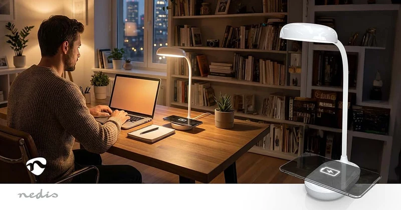 LED-Bureaulamp met Draadloze Lader Aanraakfunctie - LED - 3W