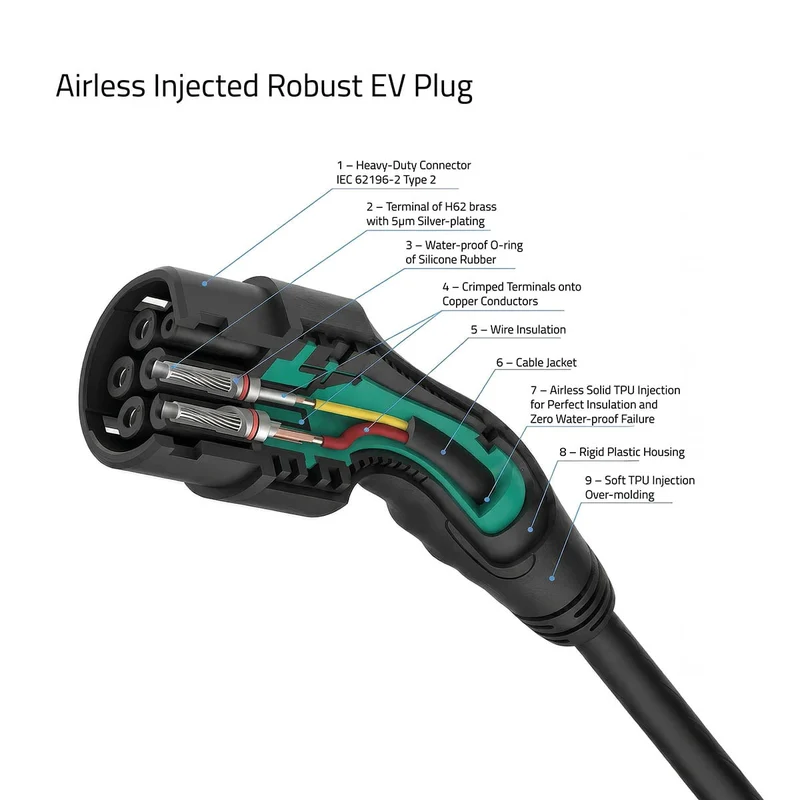 Draagbare oplader voor elektrische voertuigen AT-N05V3V3-F 3G1.5 - 1380 / 2300 / 3680W - 6.0 / 8.0 / 10.0 / 13.0 / 16.0A