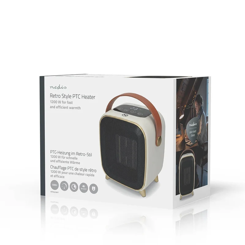 Keramische PTC-Ventilatorkachel 900 / 1200W - 2 Verwarmingsmodi - Instelbare thermostaat