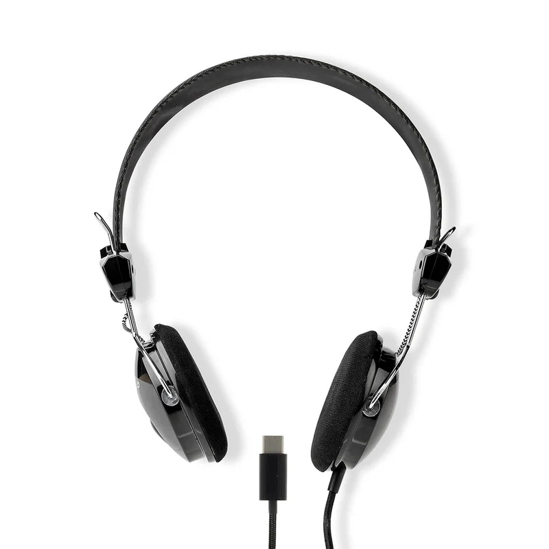 Bedrade On-ear Koptelefoon USB-C™ - Kabellengte: 1.10m - Zwart