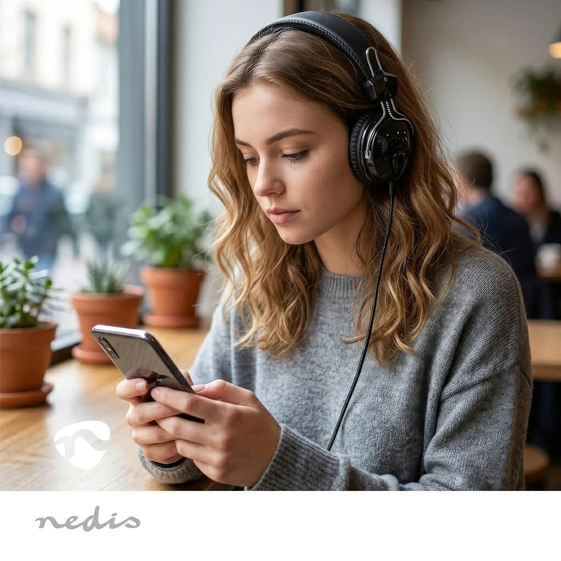 Bedrade On-ear Koptelefoon USB-C™ - Kabellengte: 1.10m - Zwart