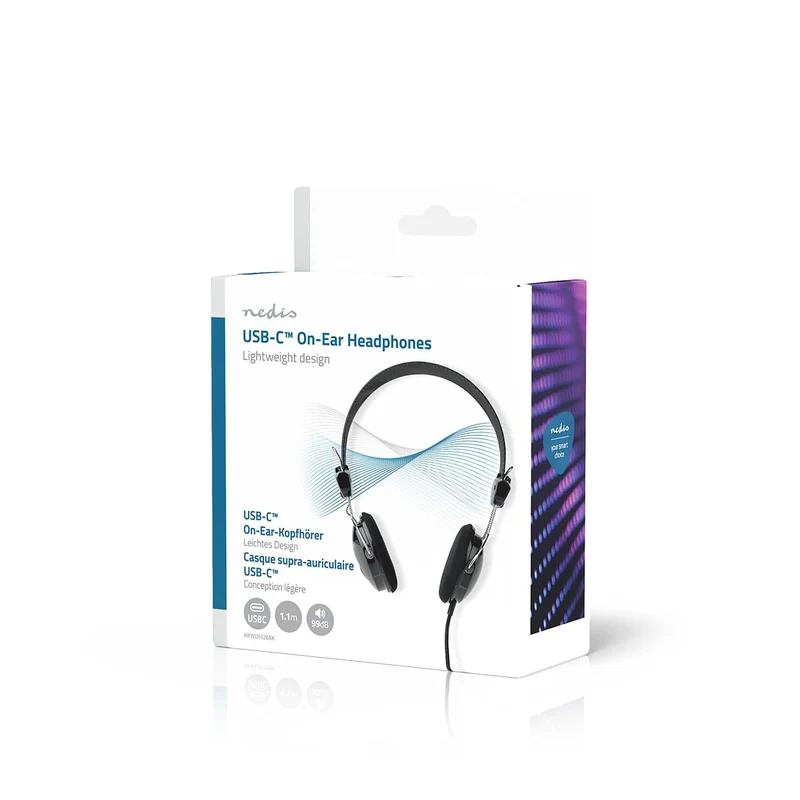 Bedrade On-ear Koptelefoon USB-C™ - Kabellengte: 1.10m - Zwart