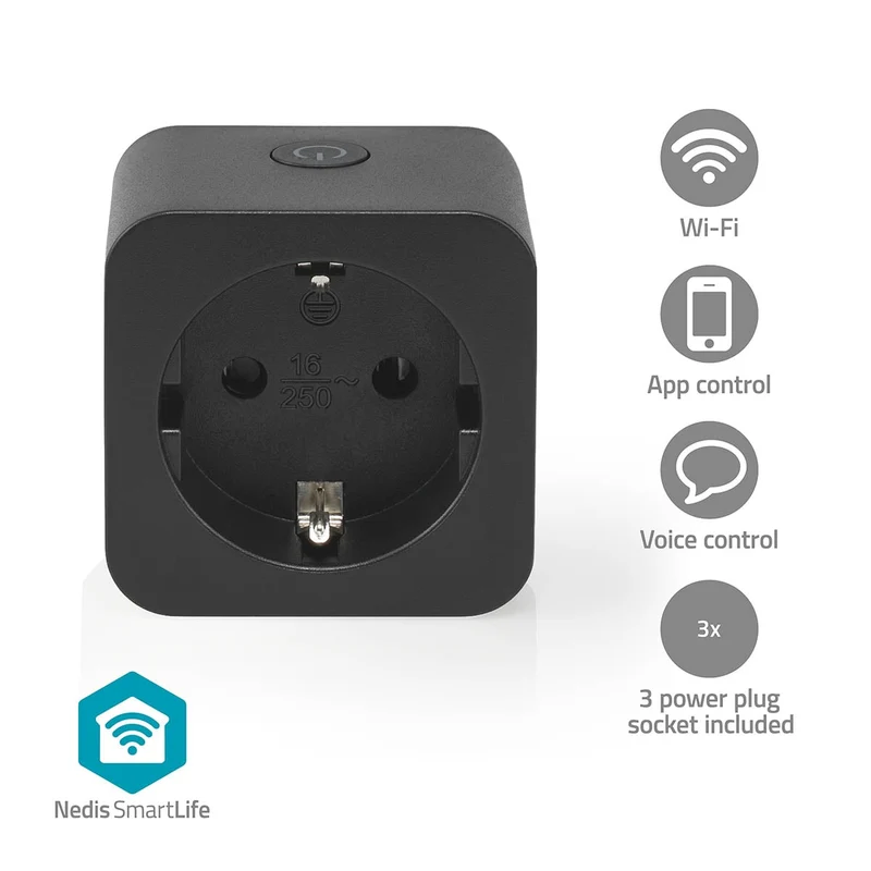SmartLife Slimme Stekker Wi-Fi - IP21 - Energiemeter