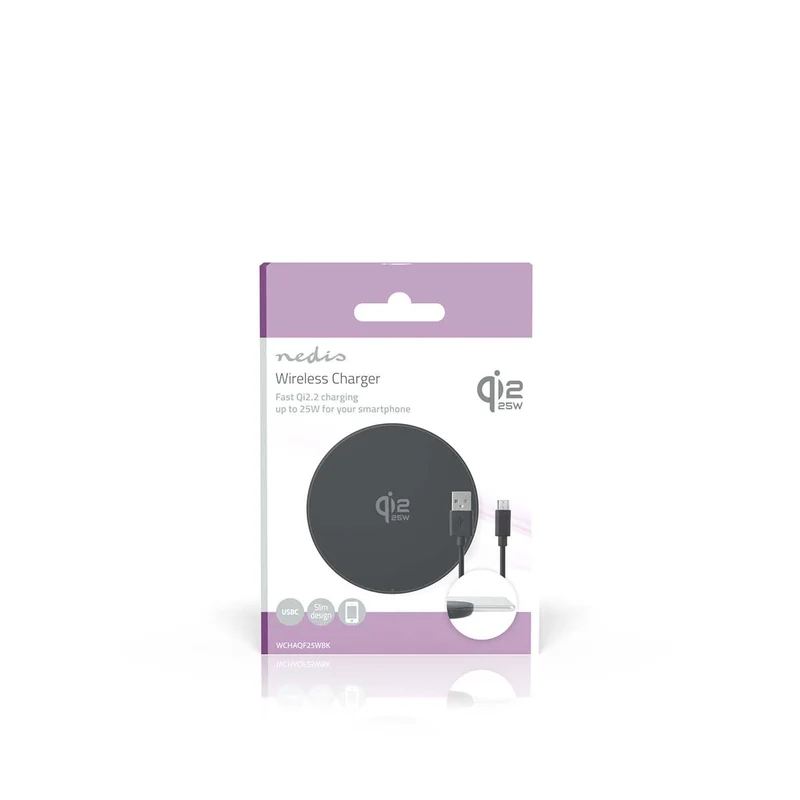 Draadloze Oplader 5 / 7.5 / 10 / 15 / 25W - LED-indicatie in gebruik - Inclusief kabel
