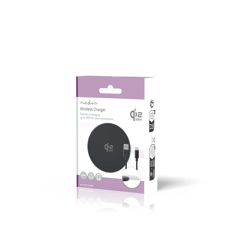 Draadloze Oplader 5 / 7.5 / 10 / 15 / 25W - LED-indicatie in gebruik - Inclusief kabel