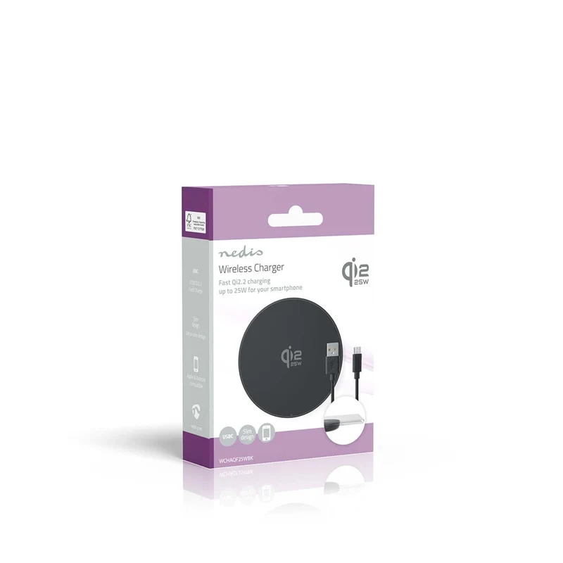 Draadloze Oplader 5 / 7.5 / 10 / 15 / 25W - LED-indicatie in gebruik - Inclusief kabel