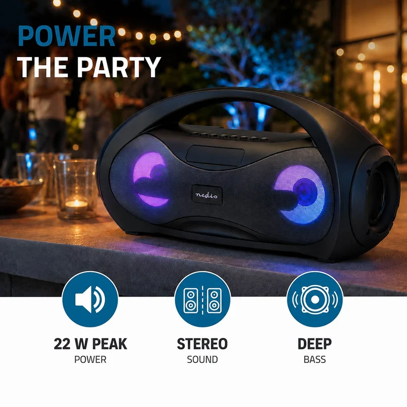 Bluetooth® Party Boombox 420 min - 2.0 - 24W
