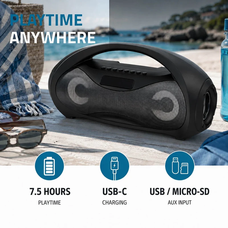 Bluetooth® Party Boombox 420 min - 2.0 - 24W