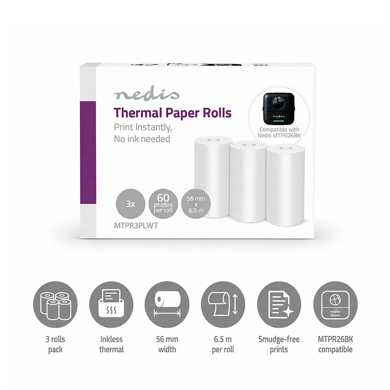 Printerrollen Thermisch papier - 6.50m - 56 mm