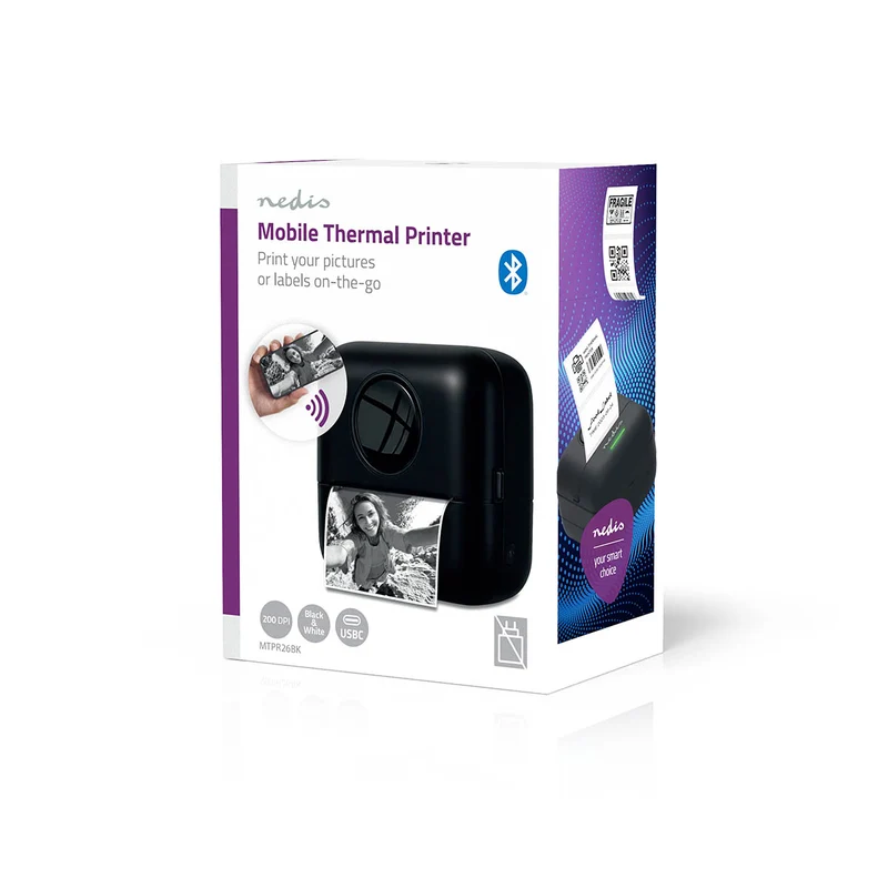 Printer Afdrukken zonder inkt - Wit / Zwart - Bluetooth®