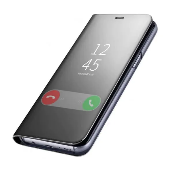 Samsung Galaxy S10 Plus Smart Clear View Mirror Flip Case - Black